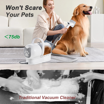 ShedAway Vacuum Kit™ — 7-in-1 Pet Grooming & Hair Capture System